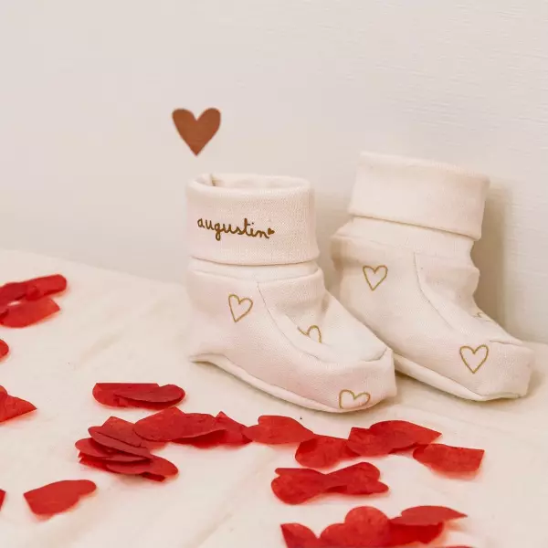 Chaussons naissance "mon amour ♡"