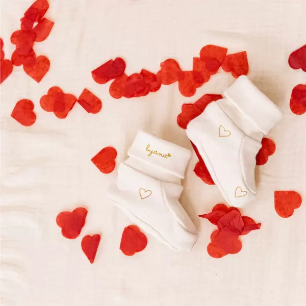 Chaussons naissance "mon amour ♡"